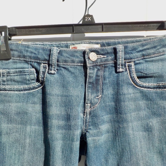 Levi 715 Boot Cut Jeans, Girls Size 16 - Picture 2 of 7